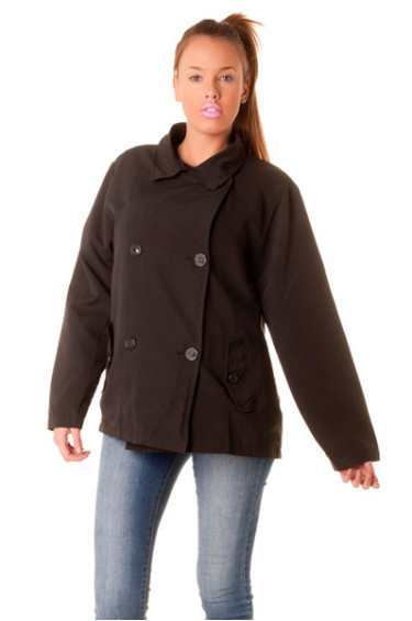 Superbe petit paletot noir, les classiques de la mode. Dressing fashion de modeuse - 7